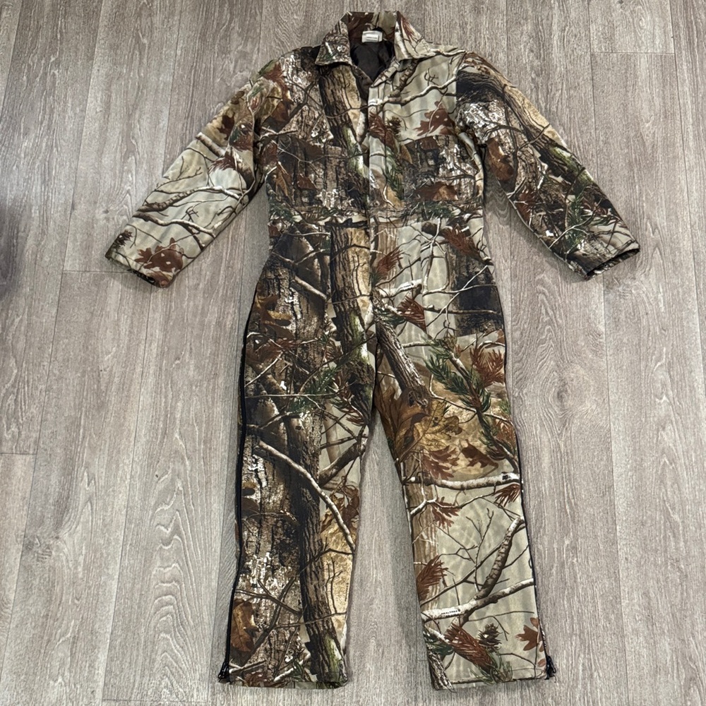 Bass Pro RedHead insulated camo coveralls youth sz 14